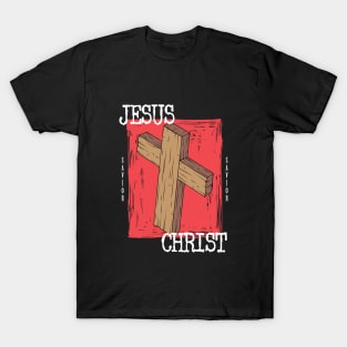 Jesus Christ - Woodcross Dark shirts T-Shirt